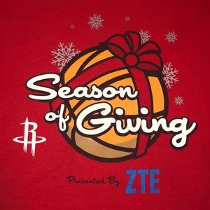 Houston Rockets Season of giving ZTE promo tee XL